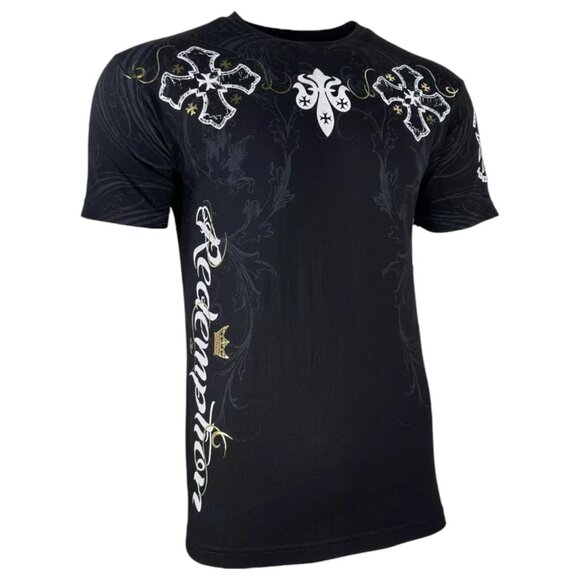 Archaic by Affliction Men's T-Shirt Glory Cross Biker Y2K S-5XL - Picture 6 of 9